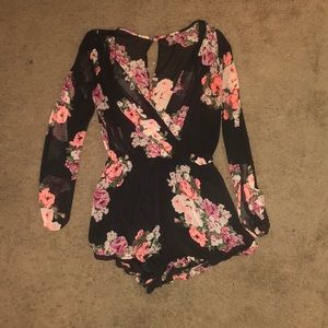 Floral print romper